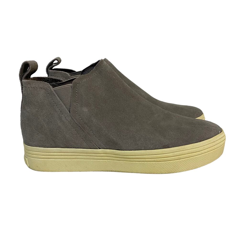 Dolce Vita Tasha Gray Leather Slip On High Top Sneaker Bootie Size 8.5 - Picture 2 of 10